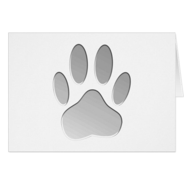 Metal-Look Dog Paw Print (Vorderseite (Horizontal))