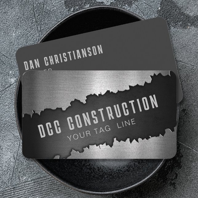 Metal Looking Masculine Moderne Minimalistische Co Visitenkarte (Von Creator hochgeladen)