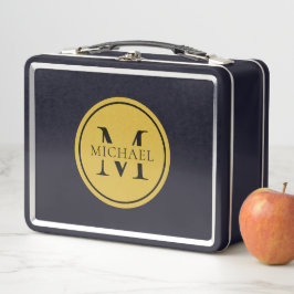 Metal Lunch Box mit Personalisierter Monogram und