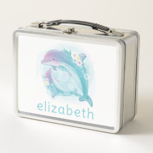 METAL LUNCHBOX: DOLPHINEN METALL BROTDOSE
