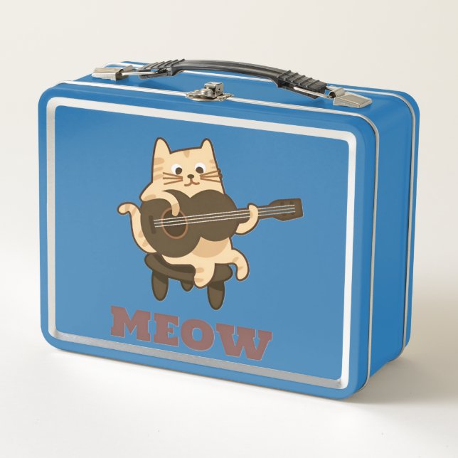Metal Lunchbox Funny Meow Kitty Lover (Vorderseite)