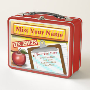 Metal-Lunchbox für personalisierte Weltklasse-Lehr Metall Brotdose