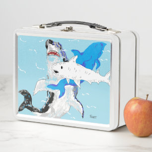 Metal Lunchbox: Meereswelt Metall Brotdose