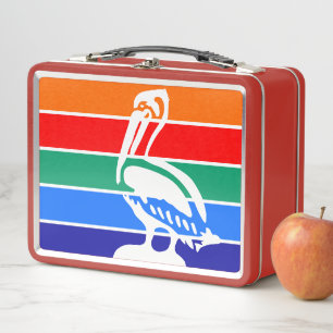 Metal Lunchbox mit der Flagge von St. Petersburg