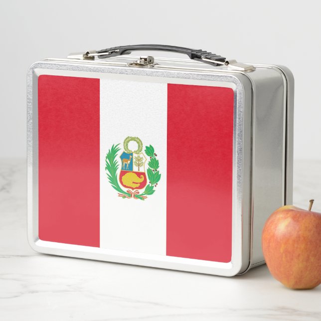 Metal-Lunchbox mit Peru-Flagge Metall Lunch Box (Beispiel)