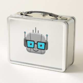 Metal Lunchbox: Pack Your Tech with 844-AI-NERDS Metall Brotdose