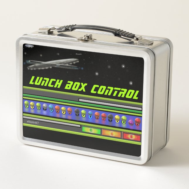 Metal Lunchbox U.F.O SPACE THEMA von eliteArtKT (Vorderseite)