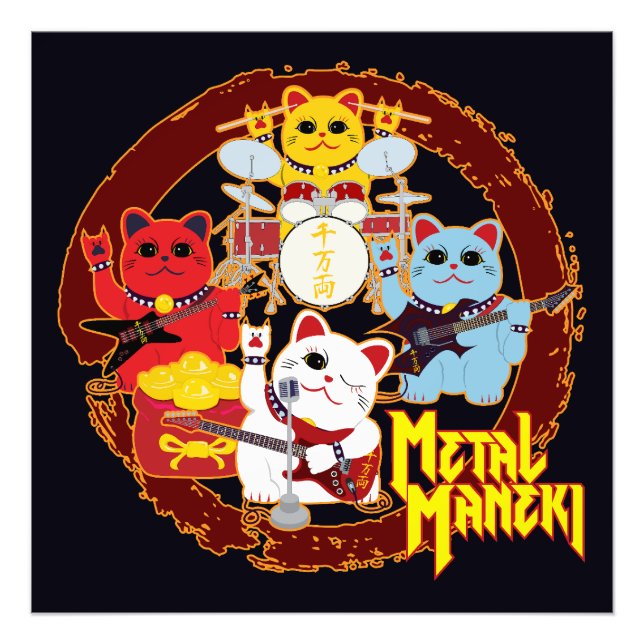 Metal Maneki Fotodruck (Vorne)