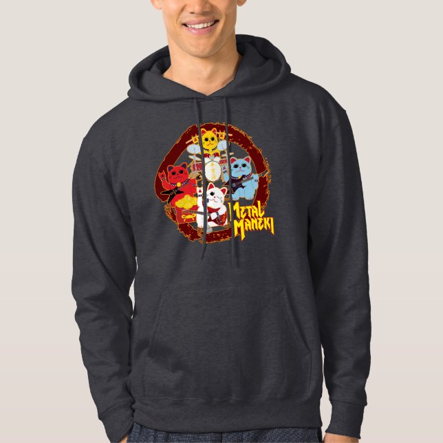 Metal Maneki Hoodie (Vorderseite)
