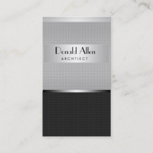 Metal Modern Eleganter Black Architect Visitenkarte