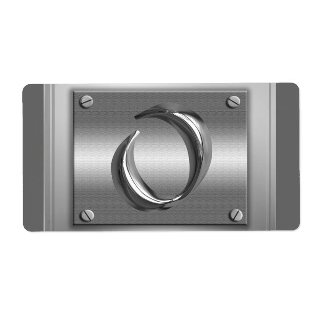 Metal Monogram Initial Letter O Labels (Vorne)