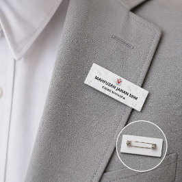 Metal-Namensschilder. Lasergravur. Der gleiche Tag Namensschild