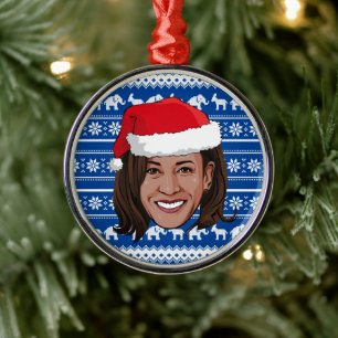 Métal Ornement en céramique de Noël de Kamala Harris