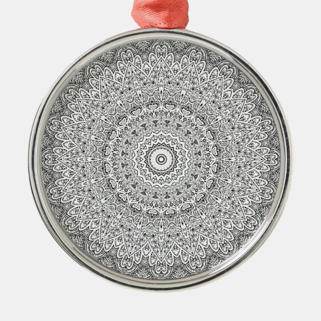 Métal Ornement en céramique Motif Mandala complexe (Devant)