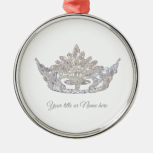 Métal Ornement en verre de couronne de Noël de type Mme