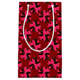 Metal Poinsettia Blume-15-Rosa-GIFT BAG S Kleine Geschenktüte