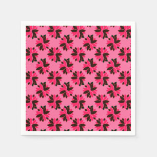 Metal Poinsettia Blume-9-Rosa-NAPKINS Serviette