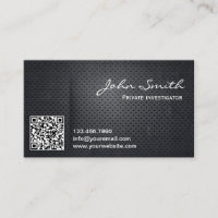 Metal QR Code Investigator Beruflich Dark