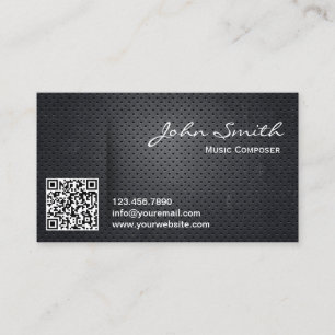 Metal QR Code Music Composer Carte de visite