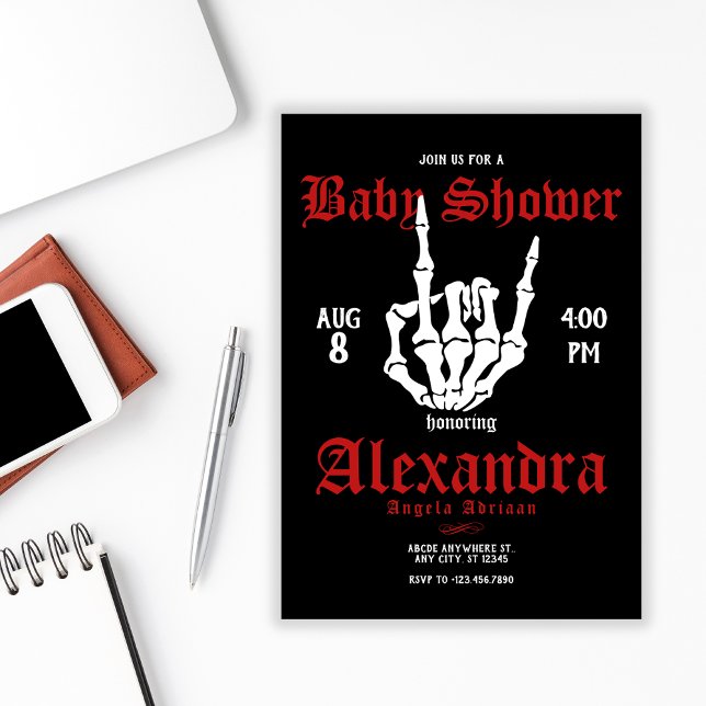 Metal Rock Baby Dusche Einladung (Von Creator hochgeladen)