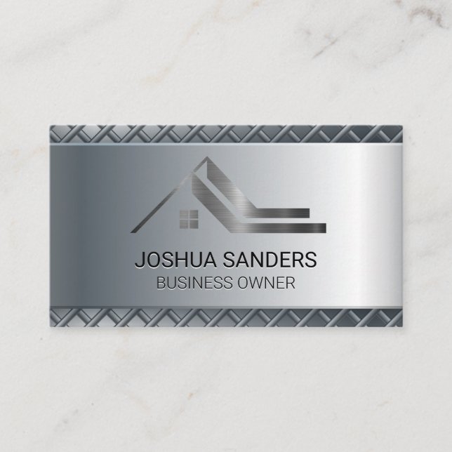 Metal Roof Top | Realtor Business Card Visitenkarte (Vorderseite)