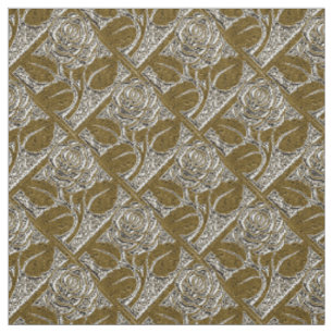 Metal-Rose 01, Silber und Gold Stoff