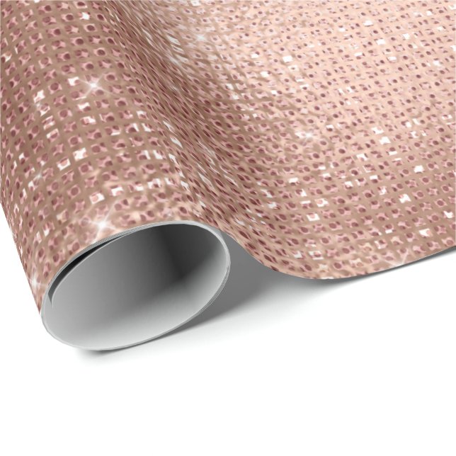 Metal Rose Blush Skinny Spark Delicate Bridal 16. Geschenkpapier (Rolleneckpunkt)