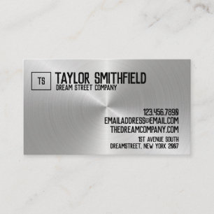Metal Rustic Beruflich Business Card Visitenkarte
