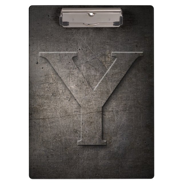 Metal Rustic Y Monogram Clipboard Klemmbrett (Vorderseite)