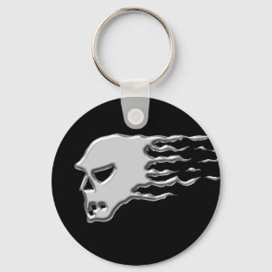 Metal skull schlüsselanhänger