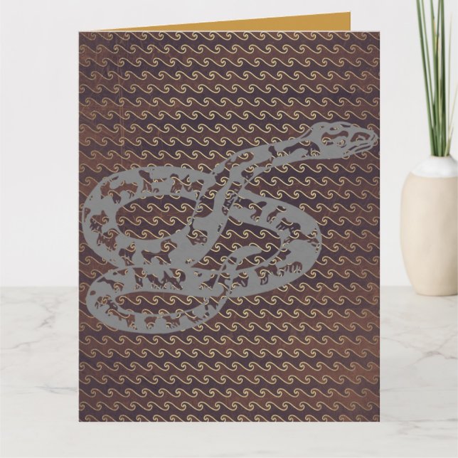 METAL SNAKE BIRTHDAY KARTE (Vorderseite)