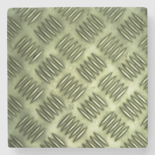 Metal Stahl Kegelfußboden diagonale Textur Steinuntersetzer
