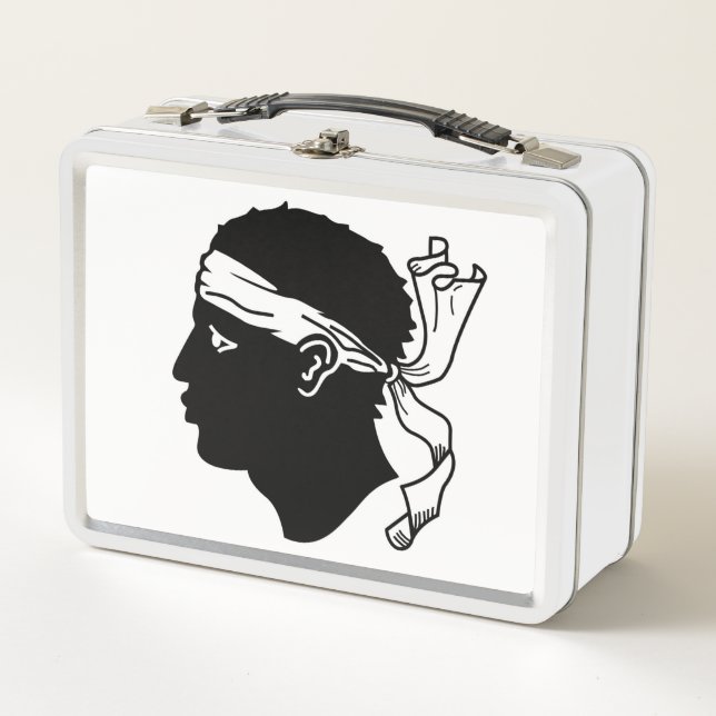 Metal Stainless Lunchbox - Flagge Korsikas (Vorderseite)