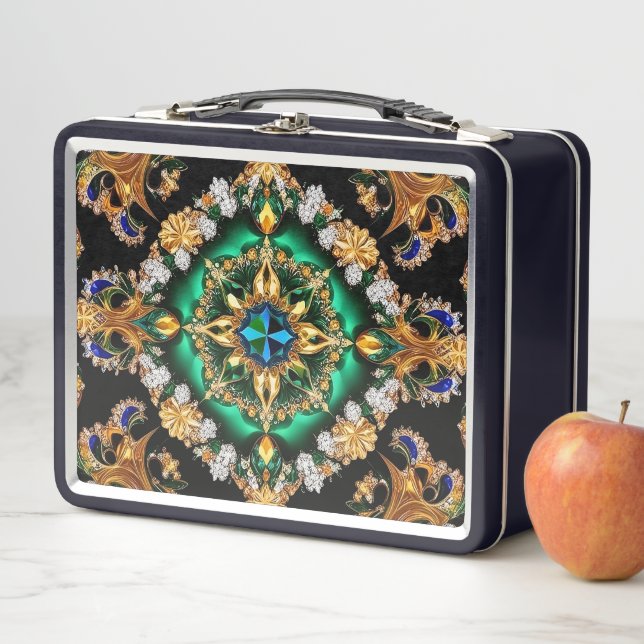 Metal Stainless Lunchbox mit brasilianischen Farbe (Beispiel)