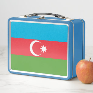 Metal Stainless Lunchbox mit der Flagge Aserbaidsc
