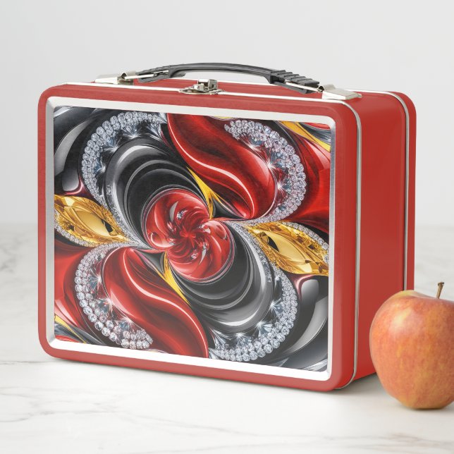 Metal-Stainless-Lunchbox mit deutschen Farben Metall Brotdose (Beispiel)