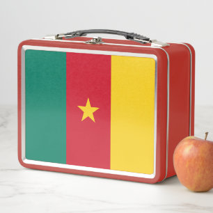 Metal Stainless Lunchbox mit Flagge Kameruns