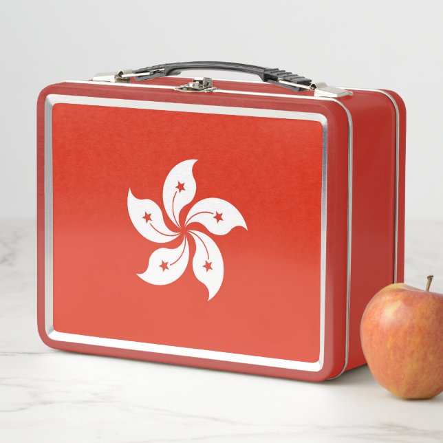 Metal Stainless Lunchbox mit Hongkong-Flagge (Beispiel)