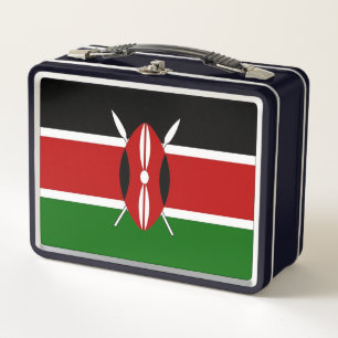 Metal Stainless Lunchbox mit kenianischer Flagge