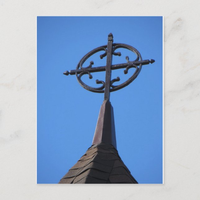 Metal Steeple Cross Postkarte (Vorderseite)