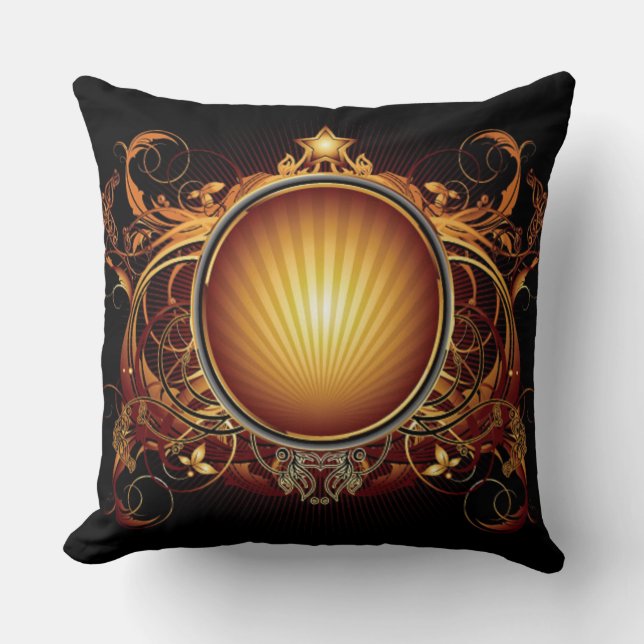Metal Sun Rays Pillow Kissen (Vorderseite)