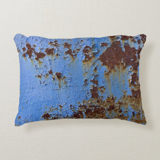 Metal und blau Farbe Textur. Dekokissen