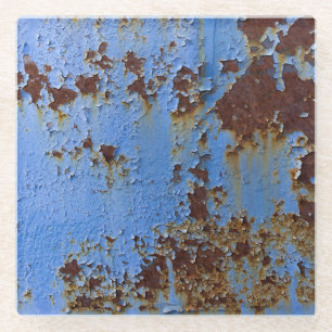 Metal und blau Farbe Textur. Glasuntersetzer