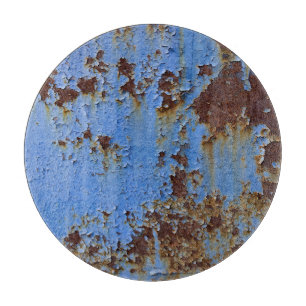 Metal und blau Farbe Textur. Schneidebrett