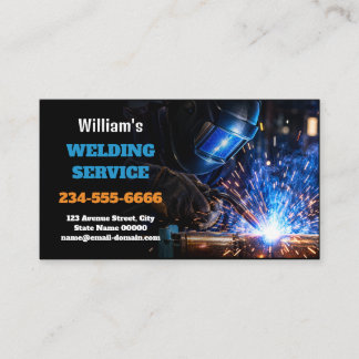 Metal Welding Fabrication Contractor Business Card Visitenkarte