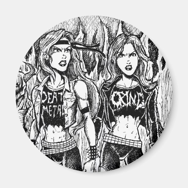 Metal Women Magnet (Vorne)