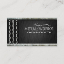 Metal Works Engineer Carte de visite à chaîne lour