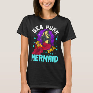 Metalhead Rocker Lady Heavy Metal Punk Girl Mermai T-Shirt