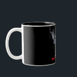 Metalhead - Schwermetall-Roboter-Teufel - mit Text Zweifarbige Tasse<br><div class="desc">Vector Cartoon Illustration eines roten mit Augen Schwermetall liebenden Roboters mit devil Horn Handgesten.</div>