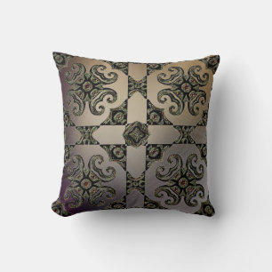 Metalic Aztec Sun Pillow Design 1 Kissen